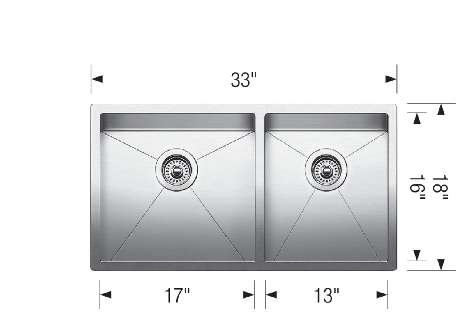 satin polish stainless steel sink