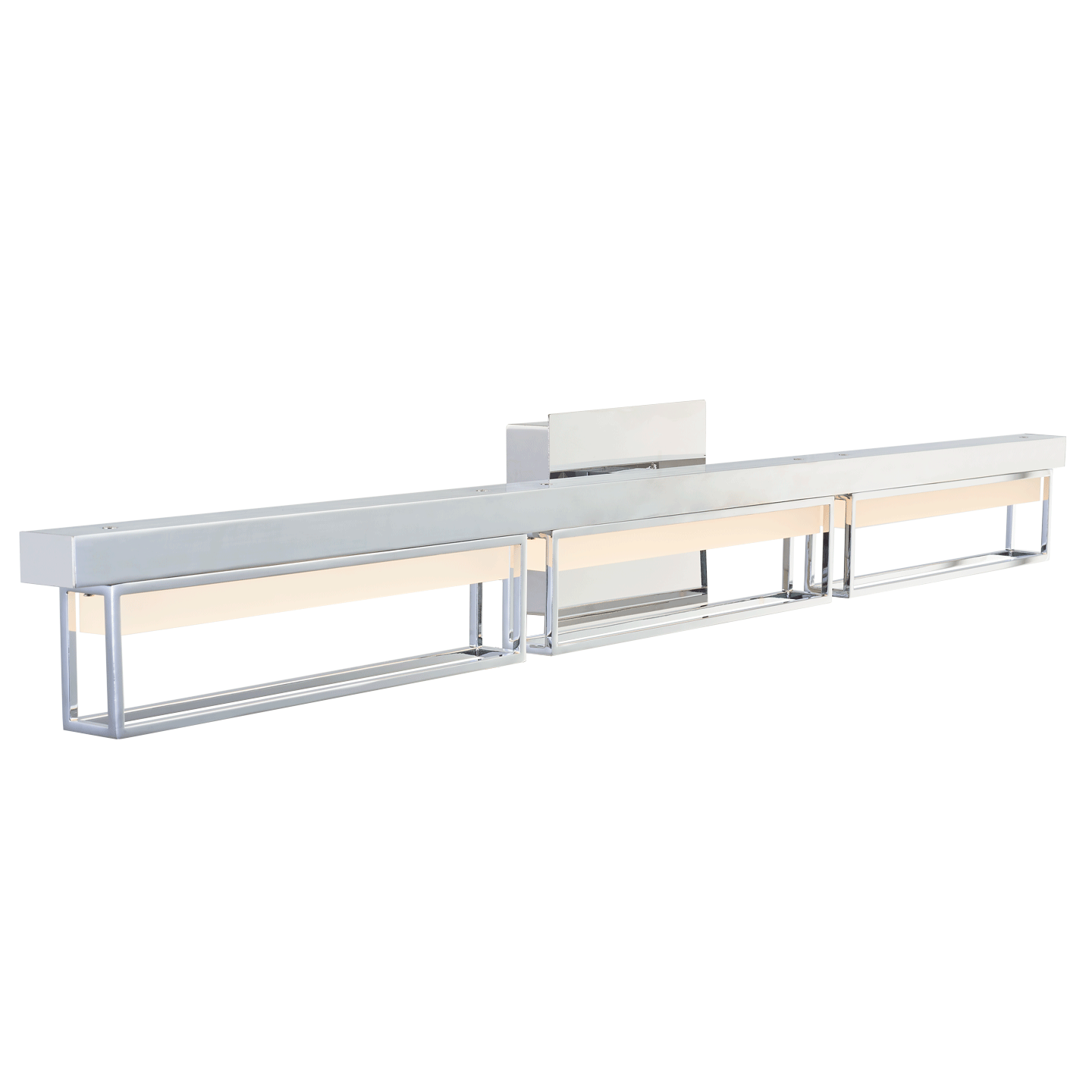 Abra Lighting Pane (l) Framed Vanity with Frosted Glass Diffuser