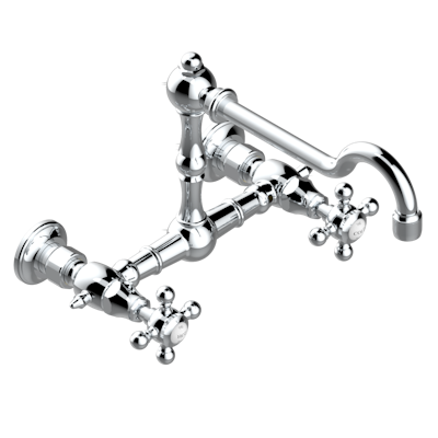 chrome polished faucet