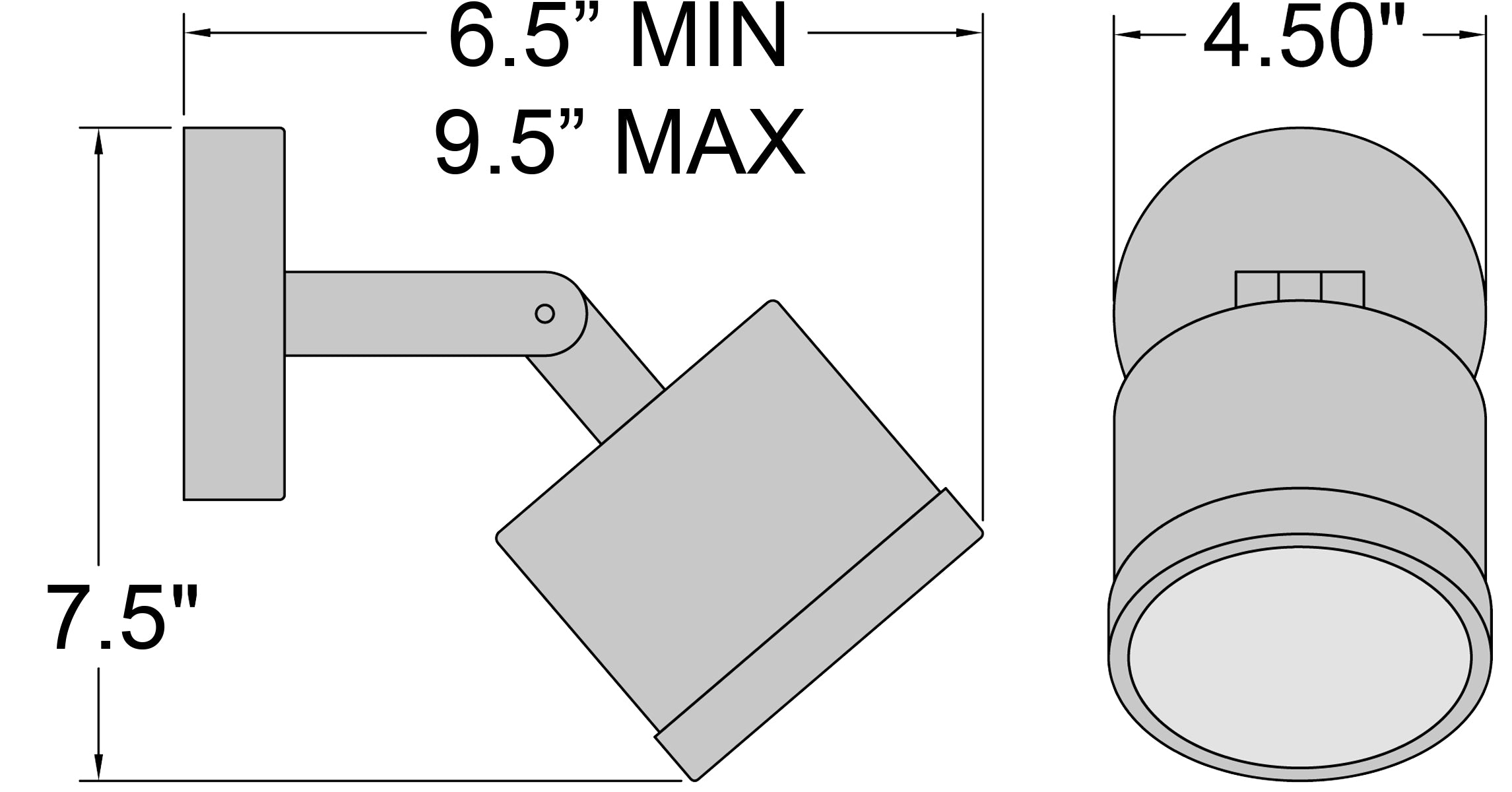 bronze outdoor adjustable light