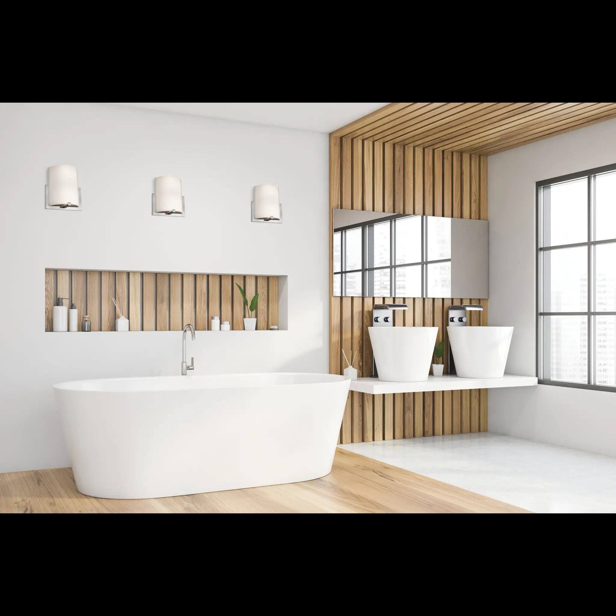 brushed steel wall sconce
