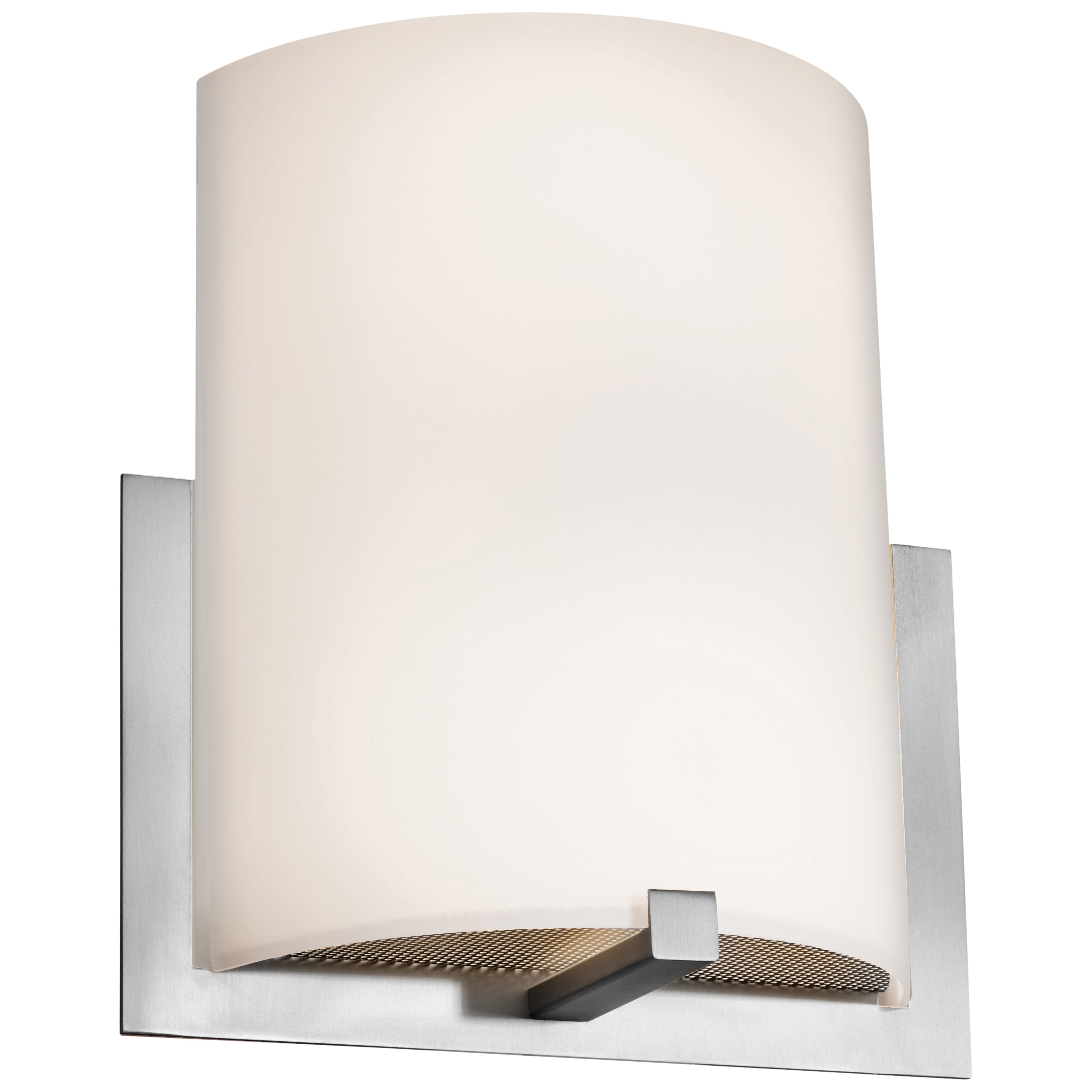 brushed steel led wall sconce