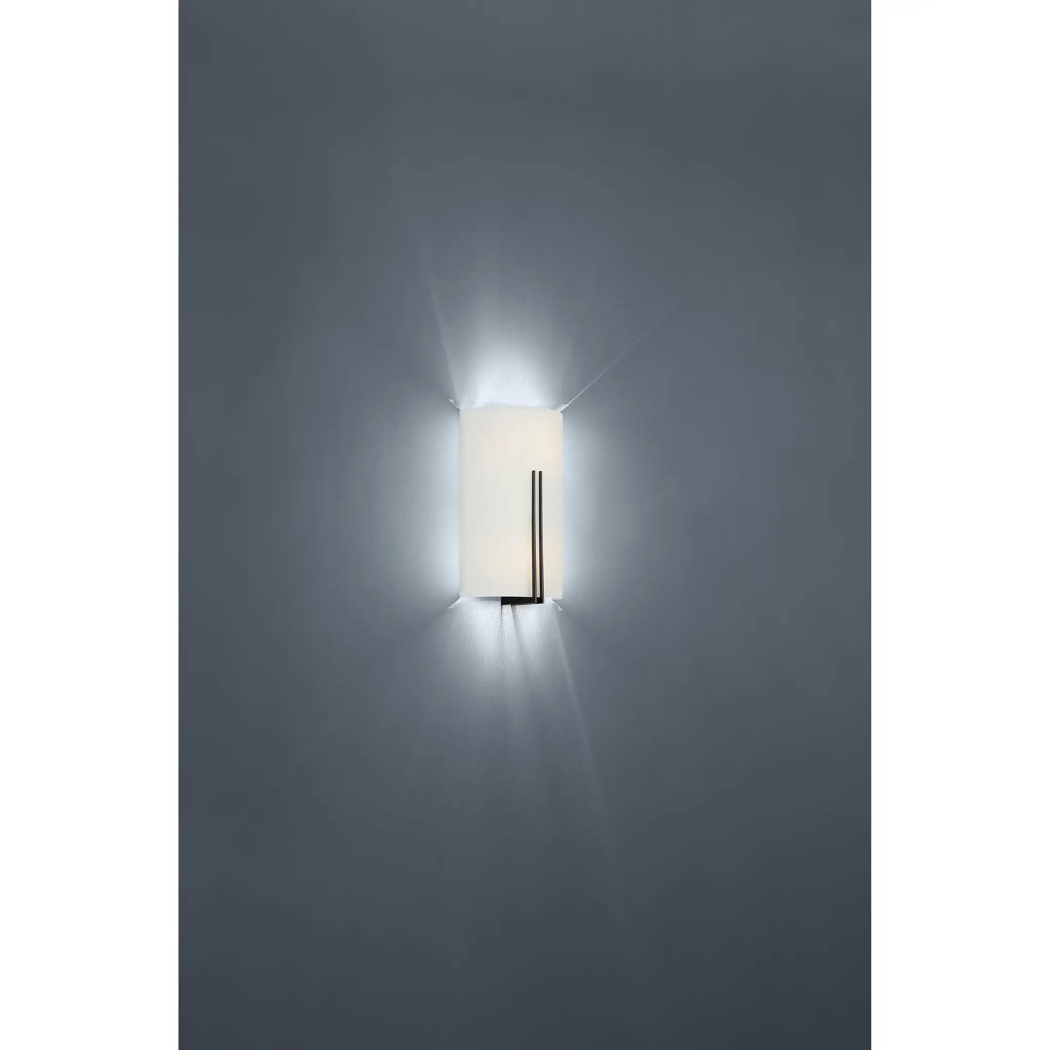brushed steel led wall sconce