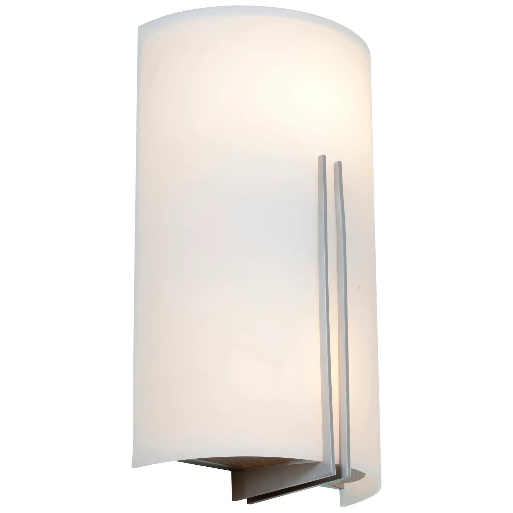 brushed steel led wall sconce