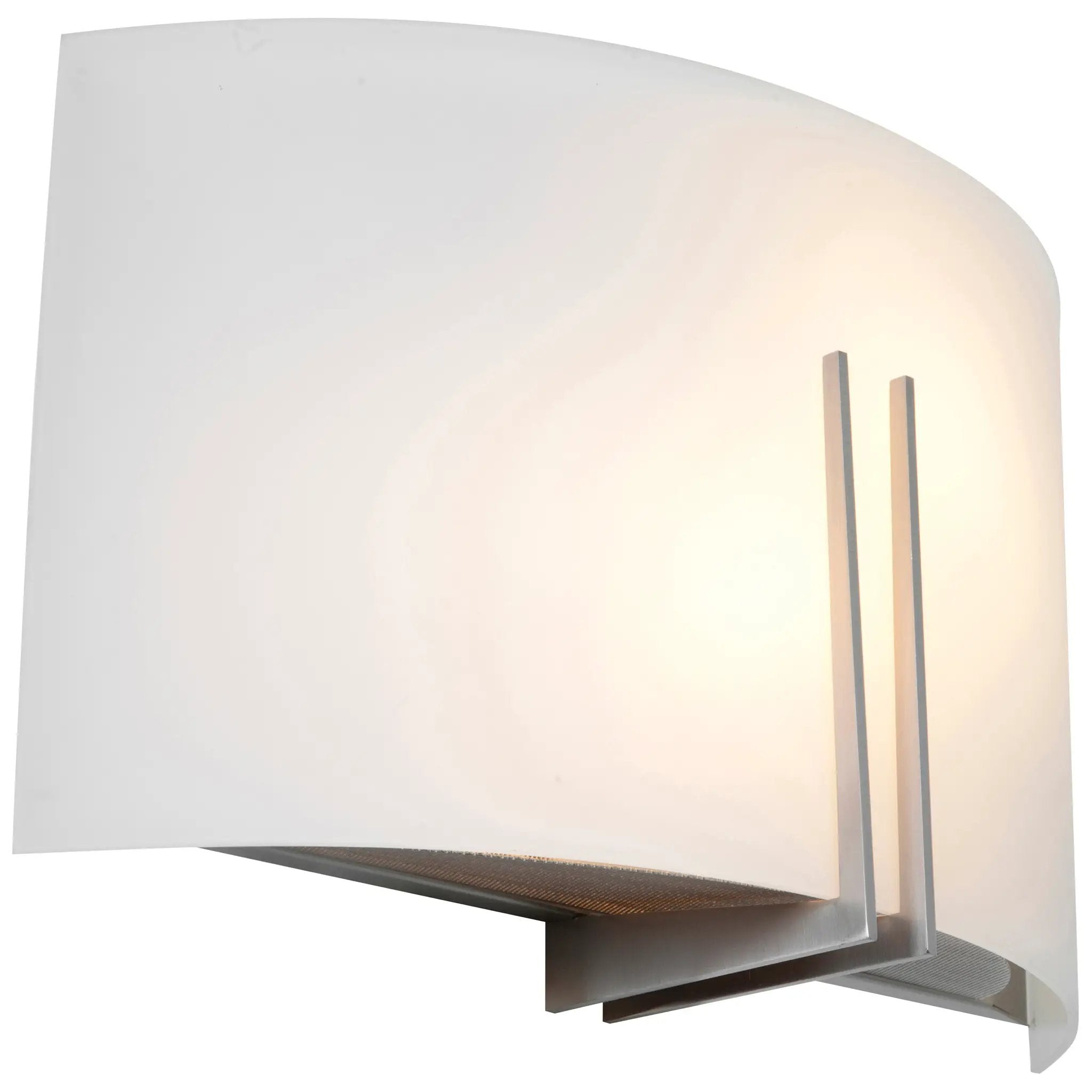 brushed steel led wall sconce