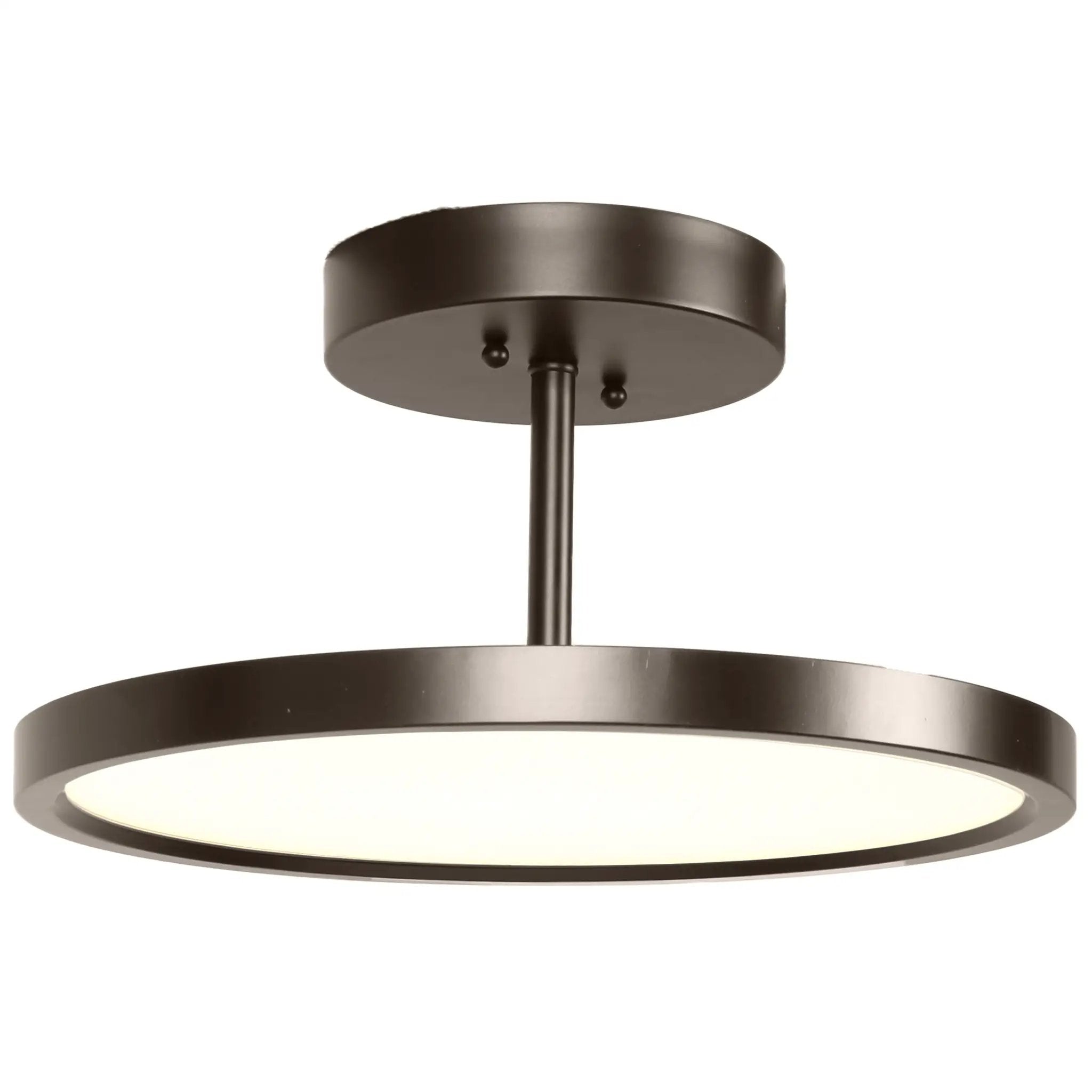 oil rubbed bronze led semi flush