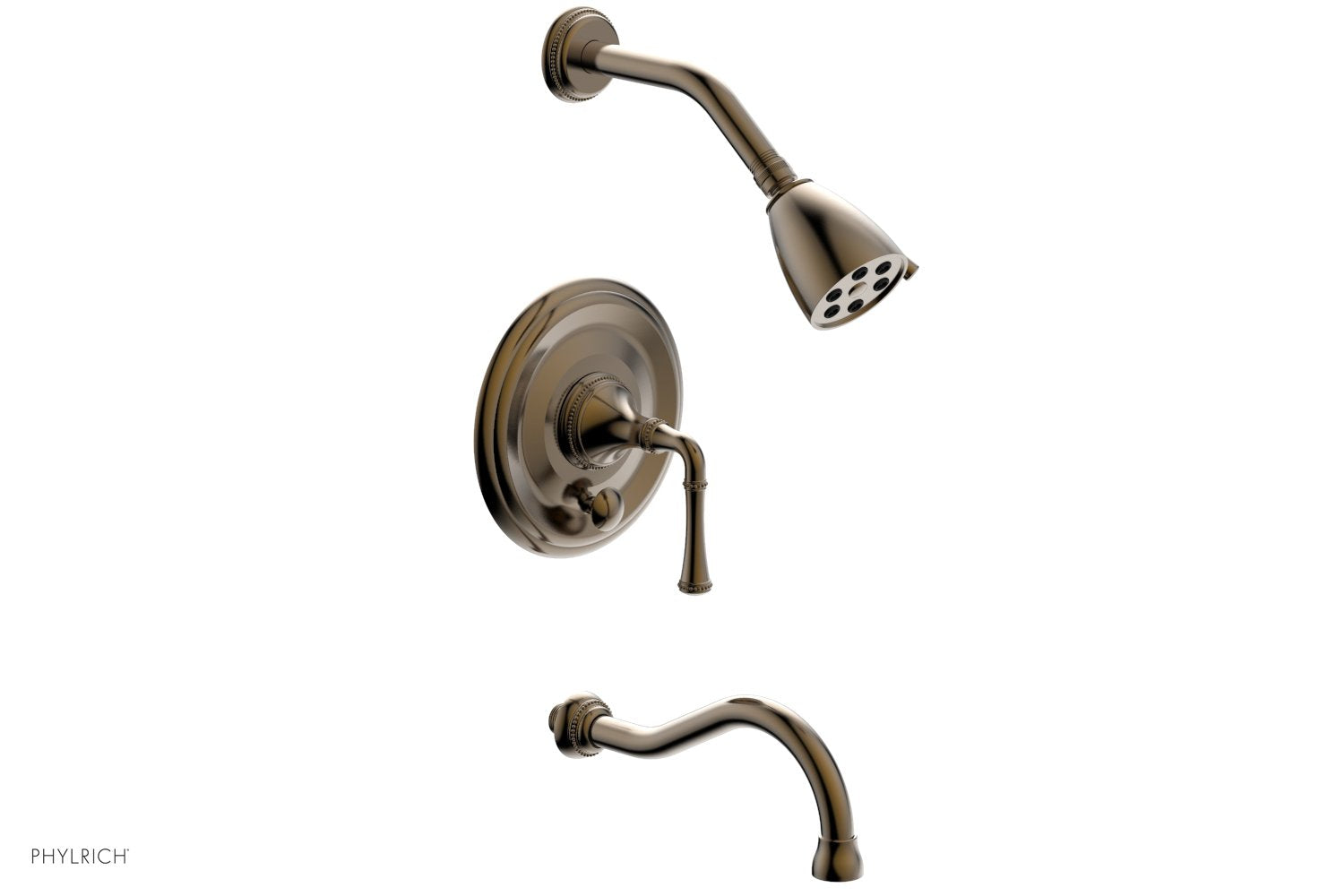 Phylrich BEADED Pressure Balance Tub and Shower Set - Lever Handle