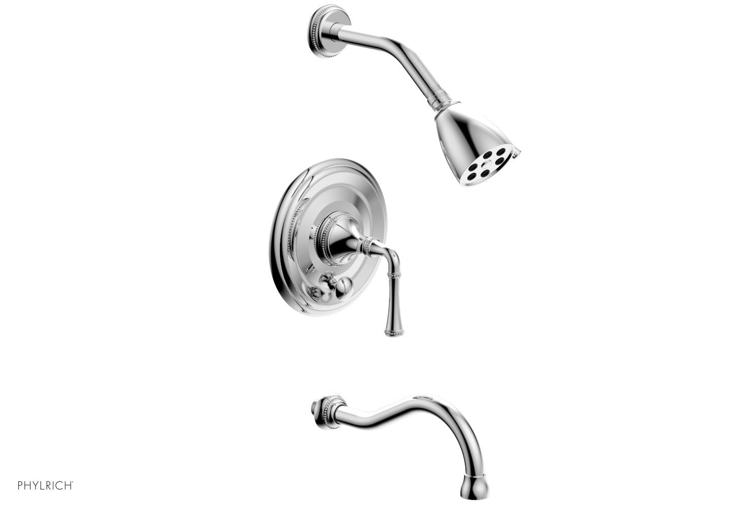 polished chrome shower set