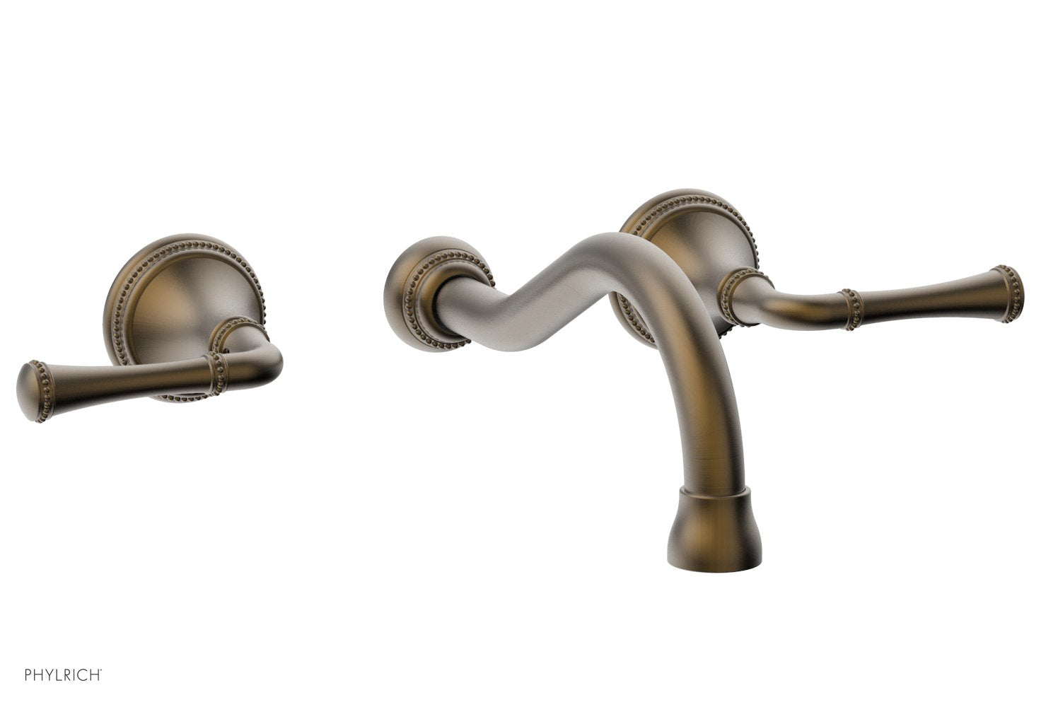 Phylrich BEADED Wall Tub Set - Lever Handles