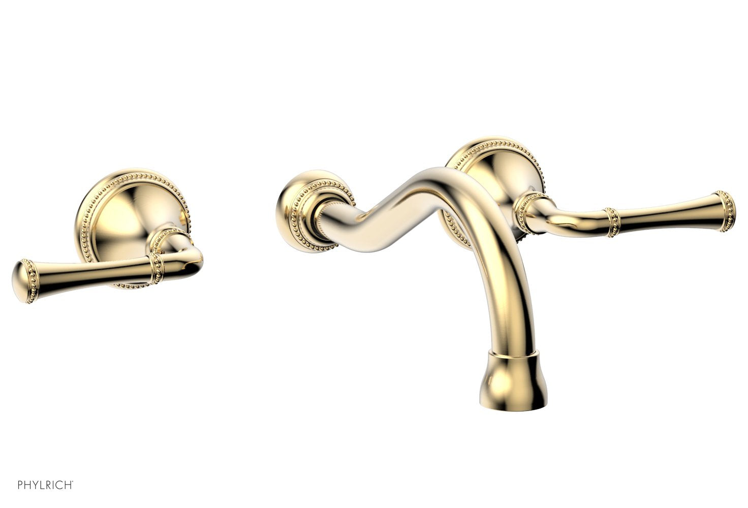 Phylrich BEADED Wall Tub Set - Lever Handles