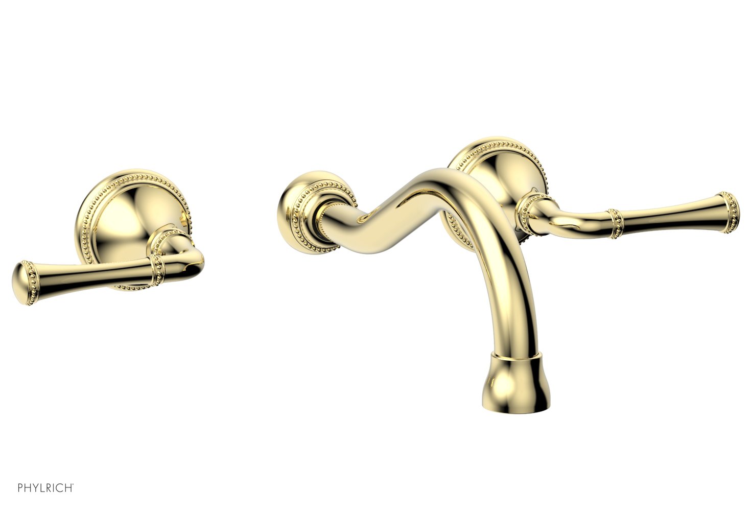 Phylrich BEADED Wall Tub Set - Lever Handles