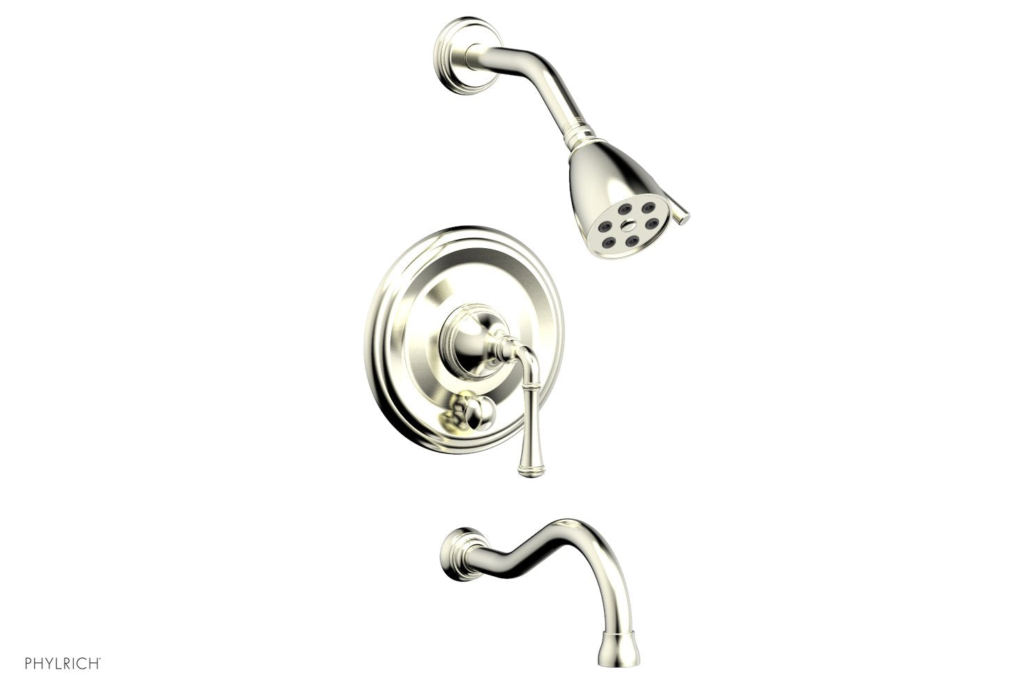 Phylrich COINED Pressure Balance Tub and Shower Set - Lever Handle