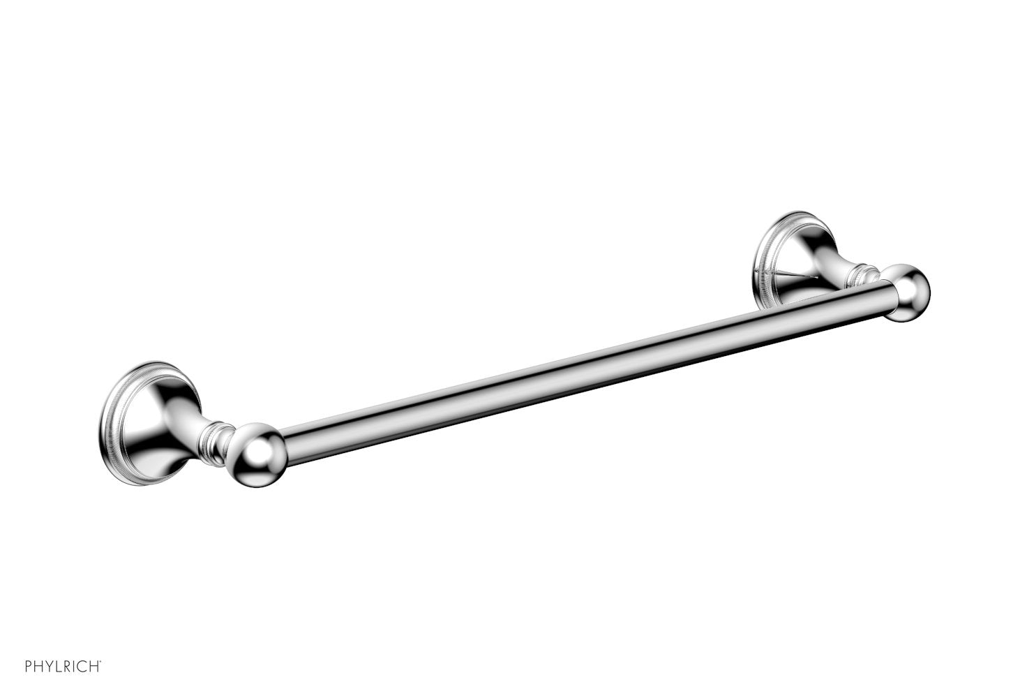 polished chrome towel bar