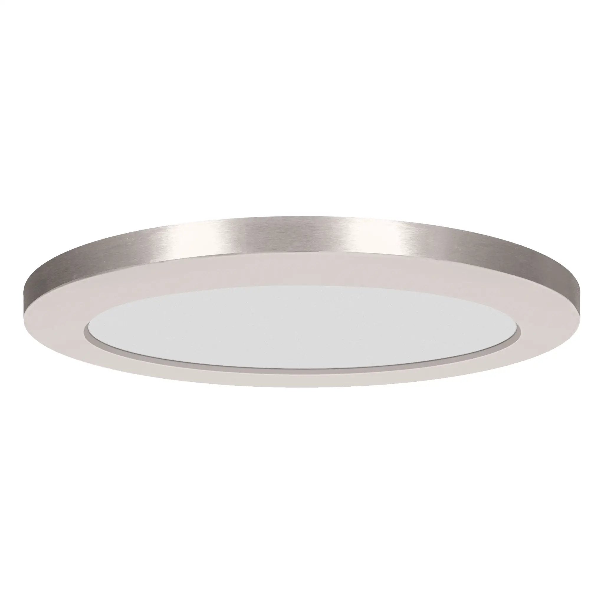 brushed steel dual voltage led flush mount