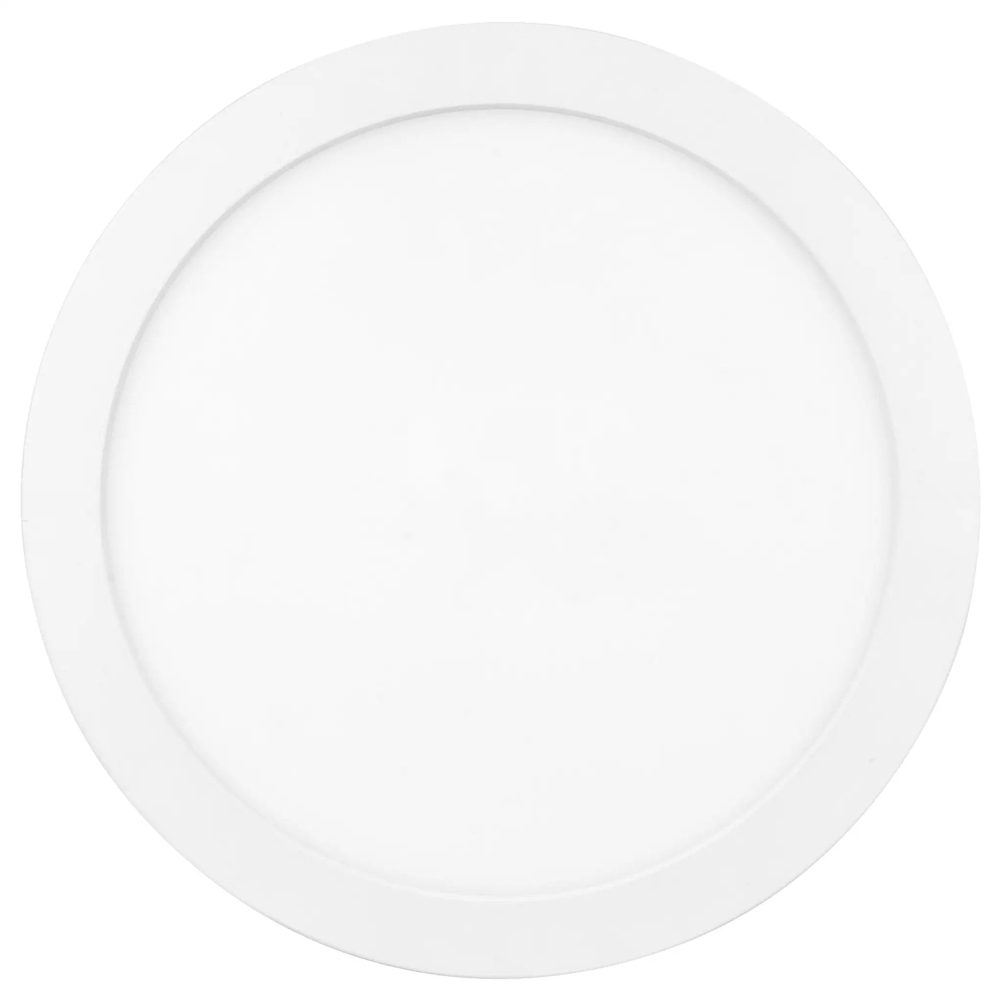 white dual voltage emergency backup led flush mount