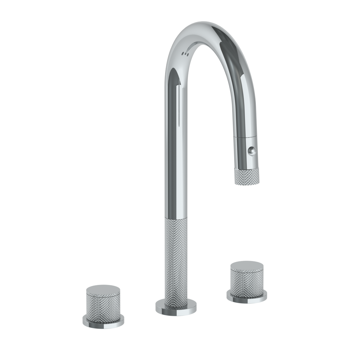 Watermark 22-9PG4-TIA Titanium Kitchen Deck Mounted 3 Hole Gooseneck ...