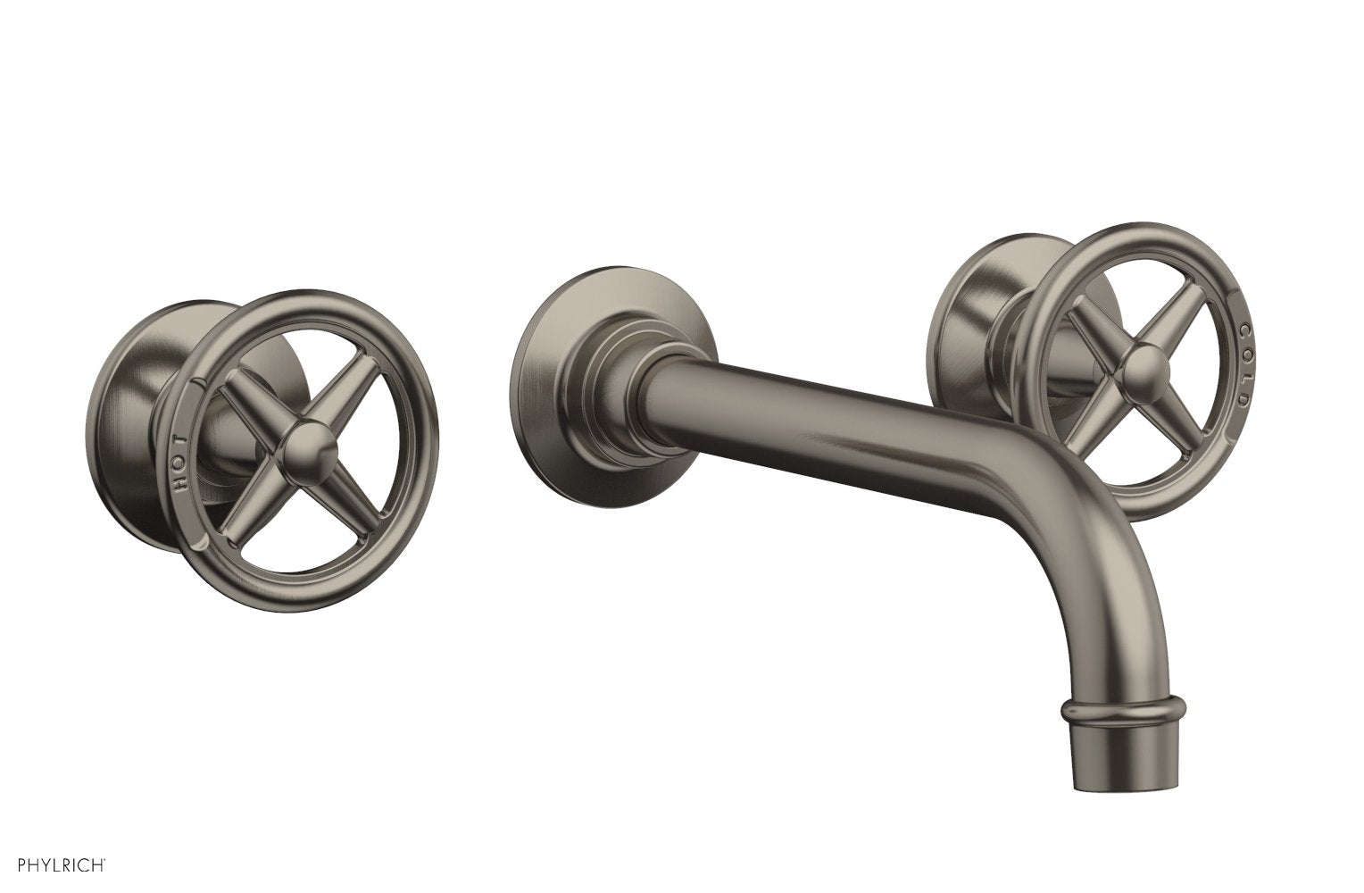 Phylrich WORKS Wall Tub Set - Cross Handles