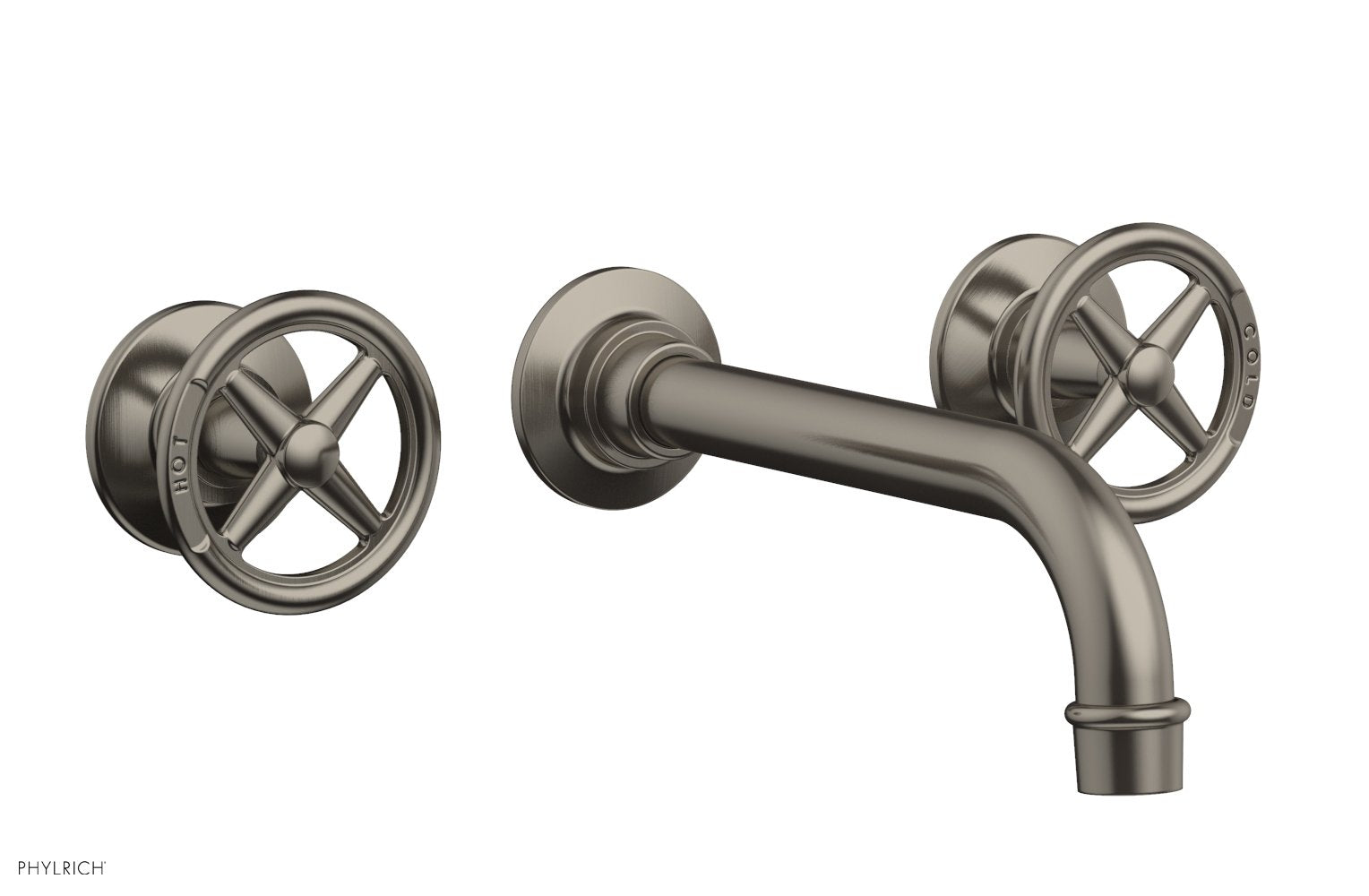 Phylrich WORKS Wall Lavatory Set - Cross Handles