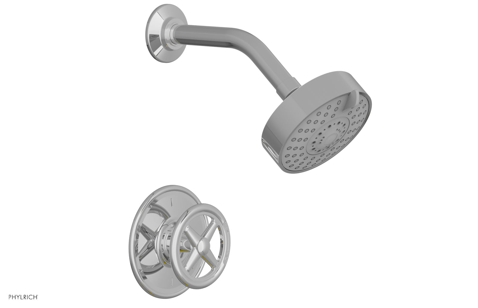 polished chrome shower set