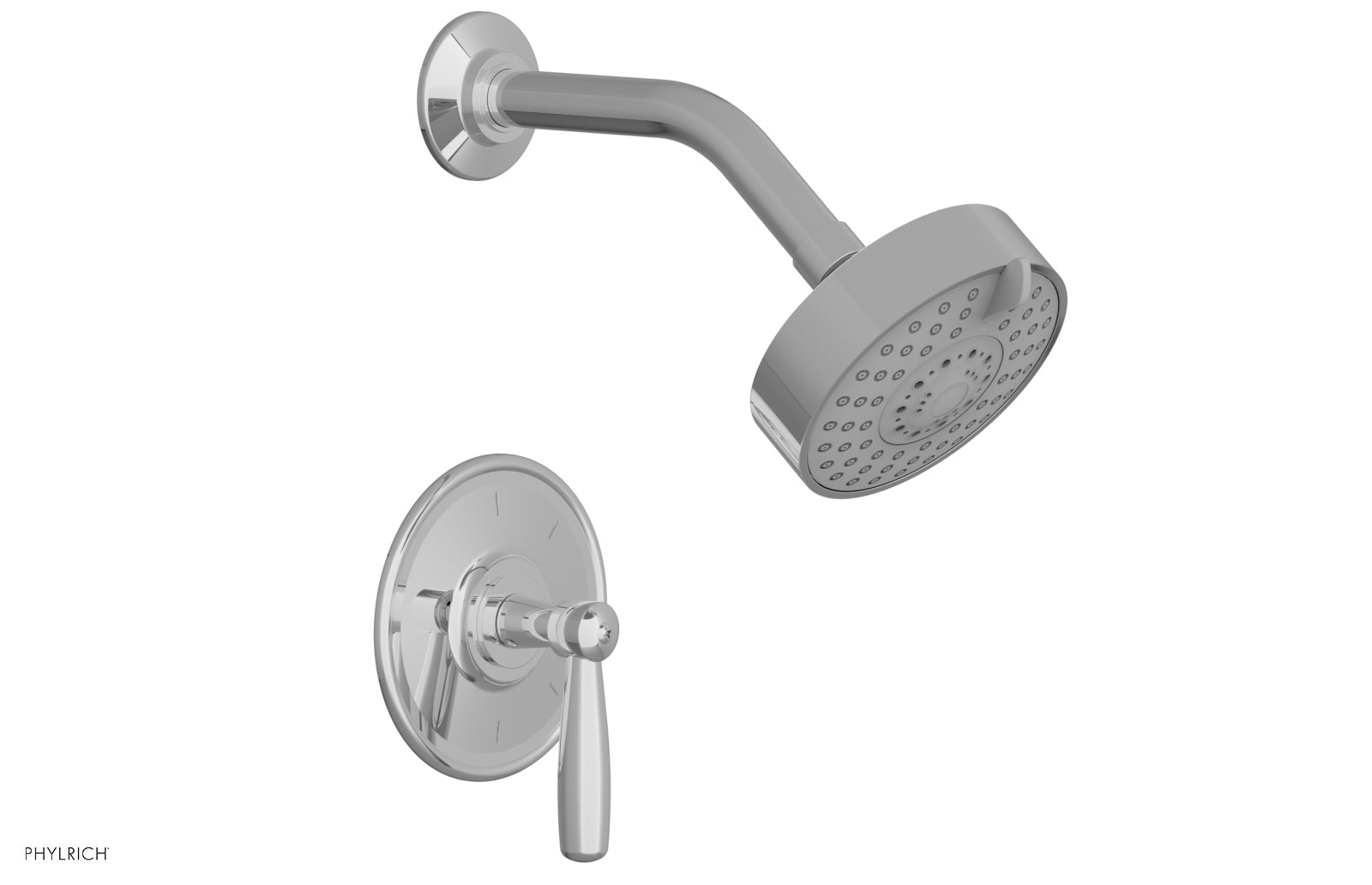 polished chrome shower set