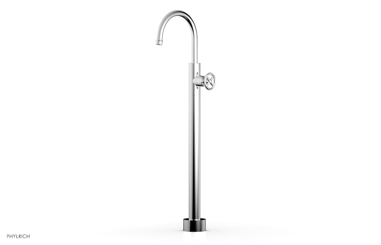 polished chrome tub filler