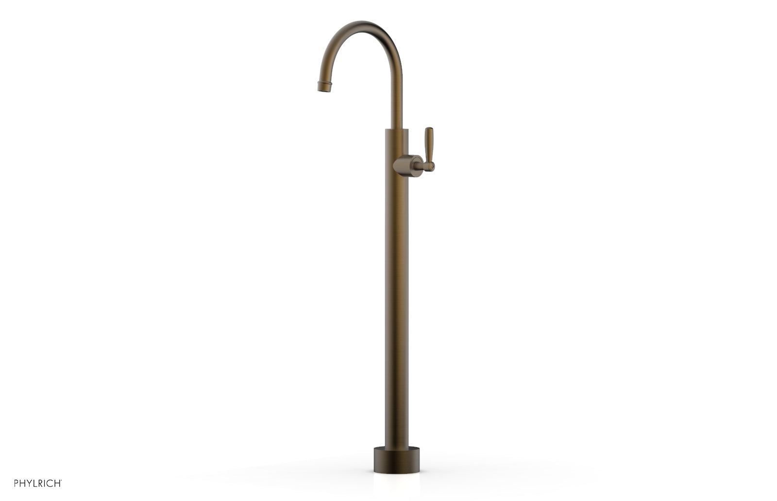 Phylrich WORKS Tall Floor Mount Tub Filler - Lever Handle