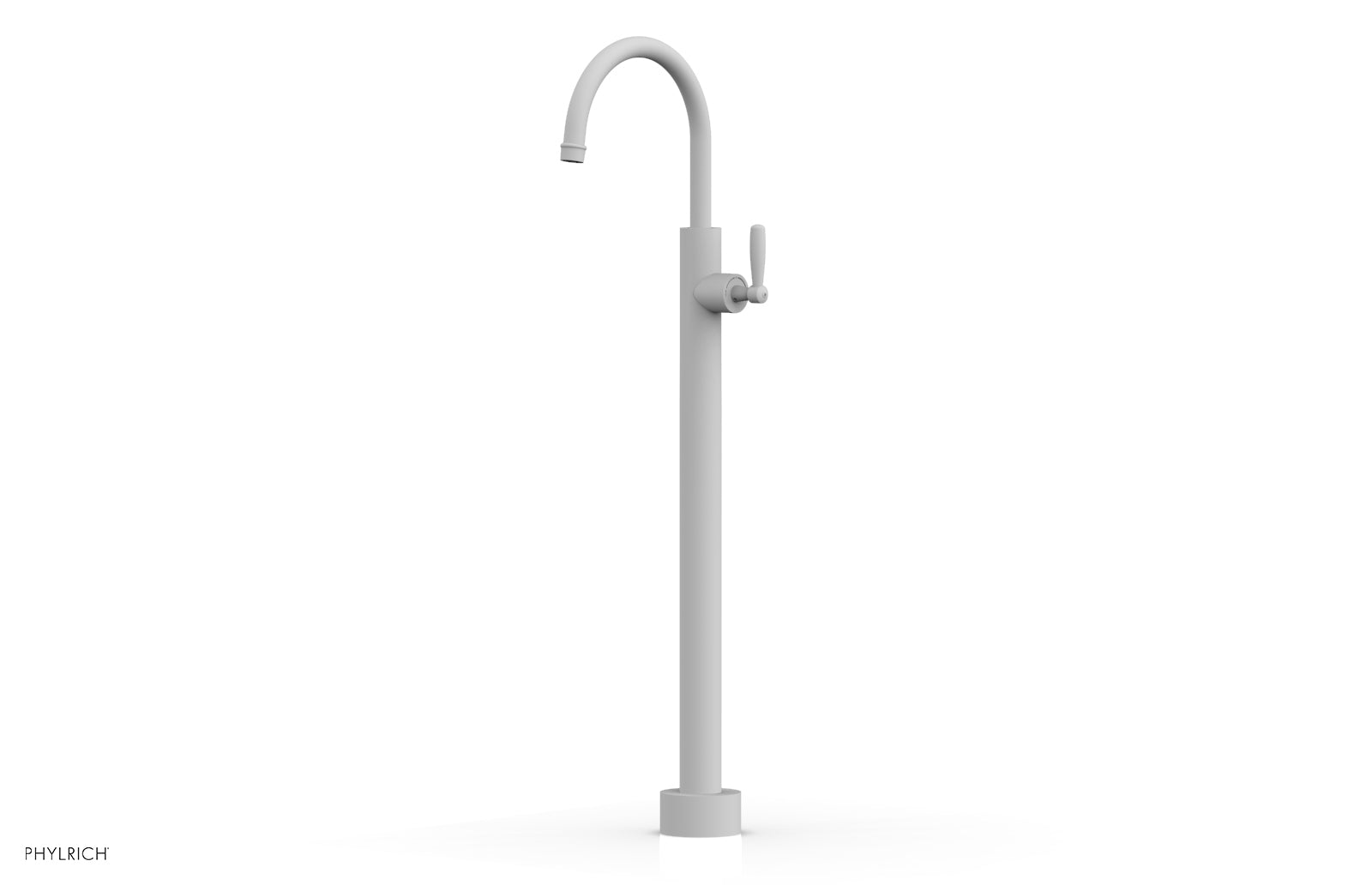 Phylrich WORKS Tall Floor Mount Tub Filler - Lever Handle