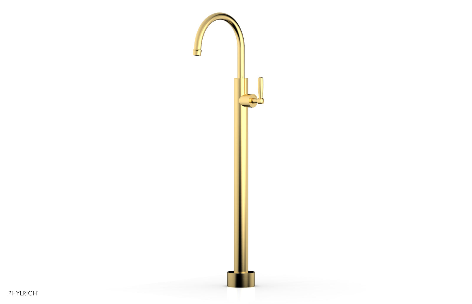 Phylrich WORKS Tall Floor Mount Tub Filler - Lever Handle