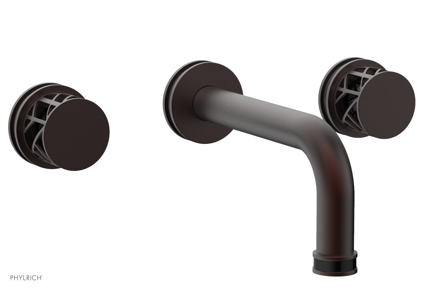 Phylrich JOLIE Wall Lavatory Set - Round Handles with "Black" Accents