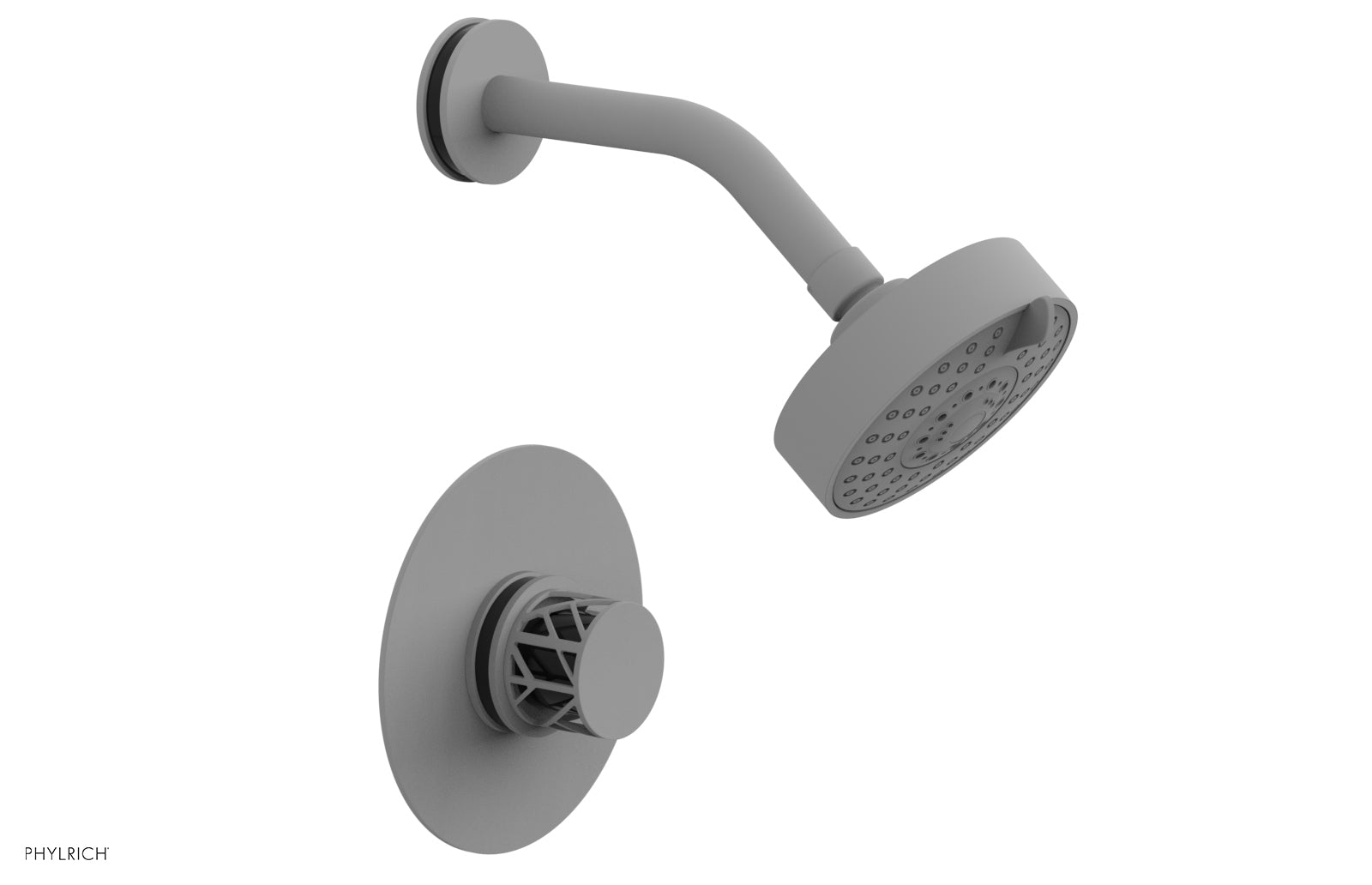 Phylrich JOLIE Pressure Balance Shower Set - Round Handle with "Black" Accents