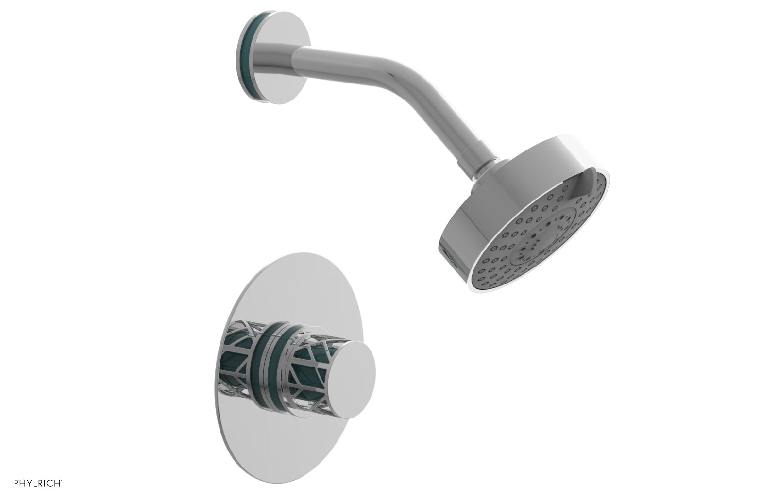 polished chrome shower set