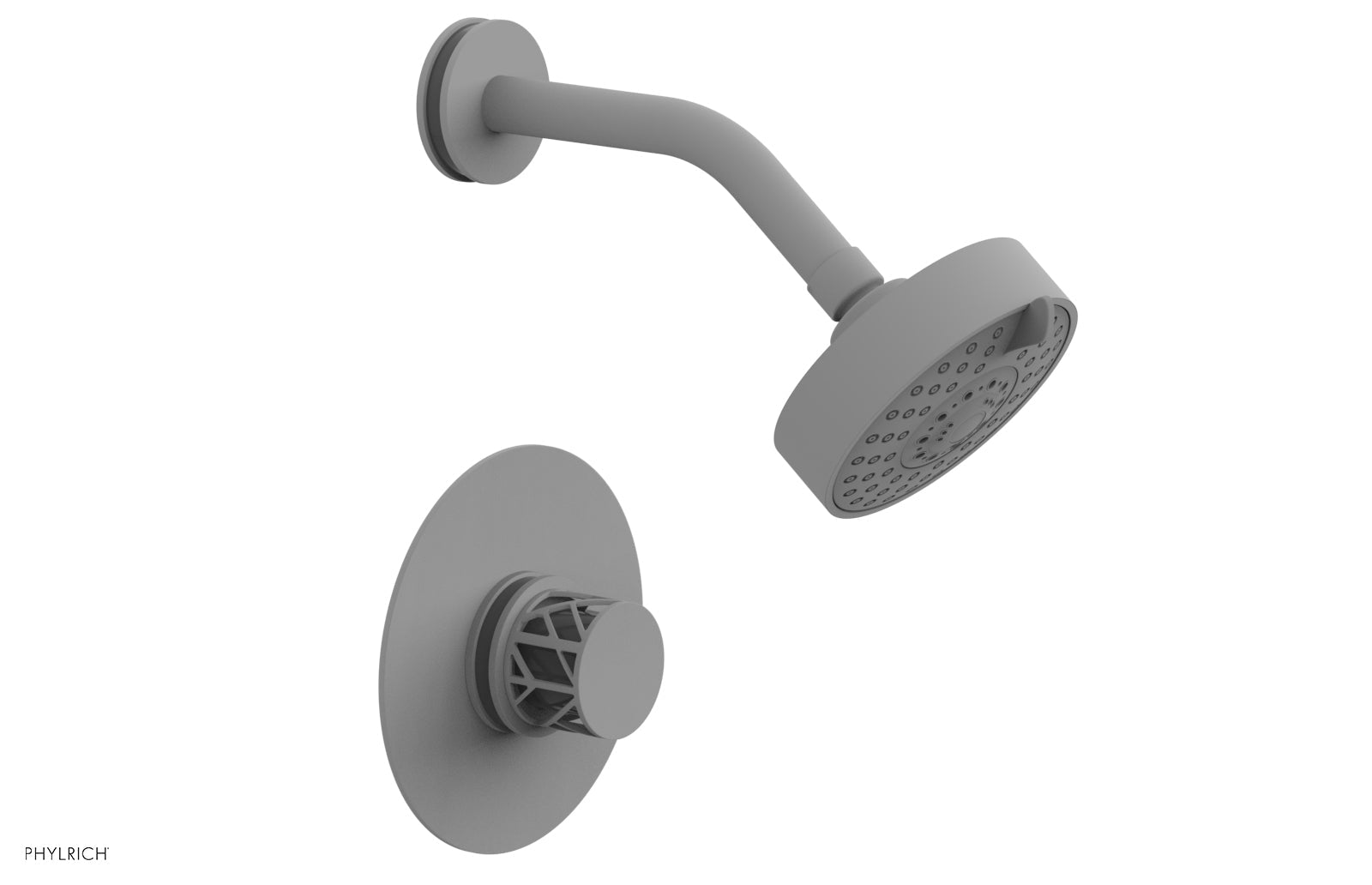 Phylrich JOLIE Pressure Balance Shower Set - Round Handle with "Grey" Accents