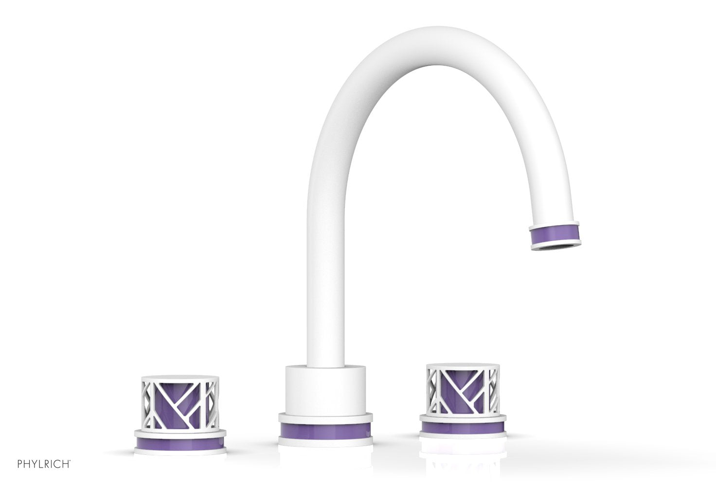 Phylrich JOLIE Deck Tub Set - Round Handles with "Purple" Accents