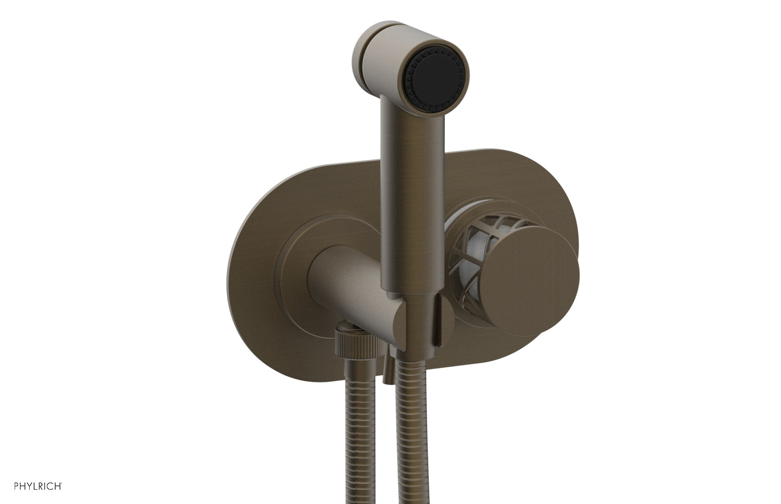 Phylrich JOLIE Wall Mounted Bidet, Round Handle with "White" Accents