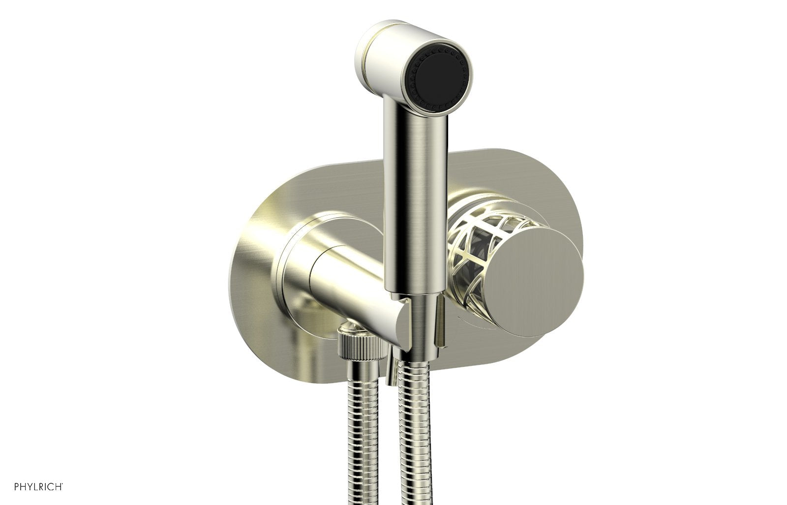 Phylrich JOLIE Wall Mounted Bidet, Round Handle with "Grey" Accents