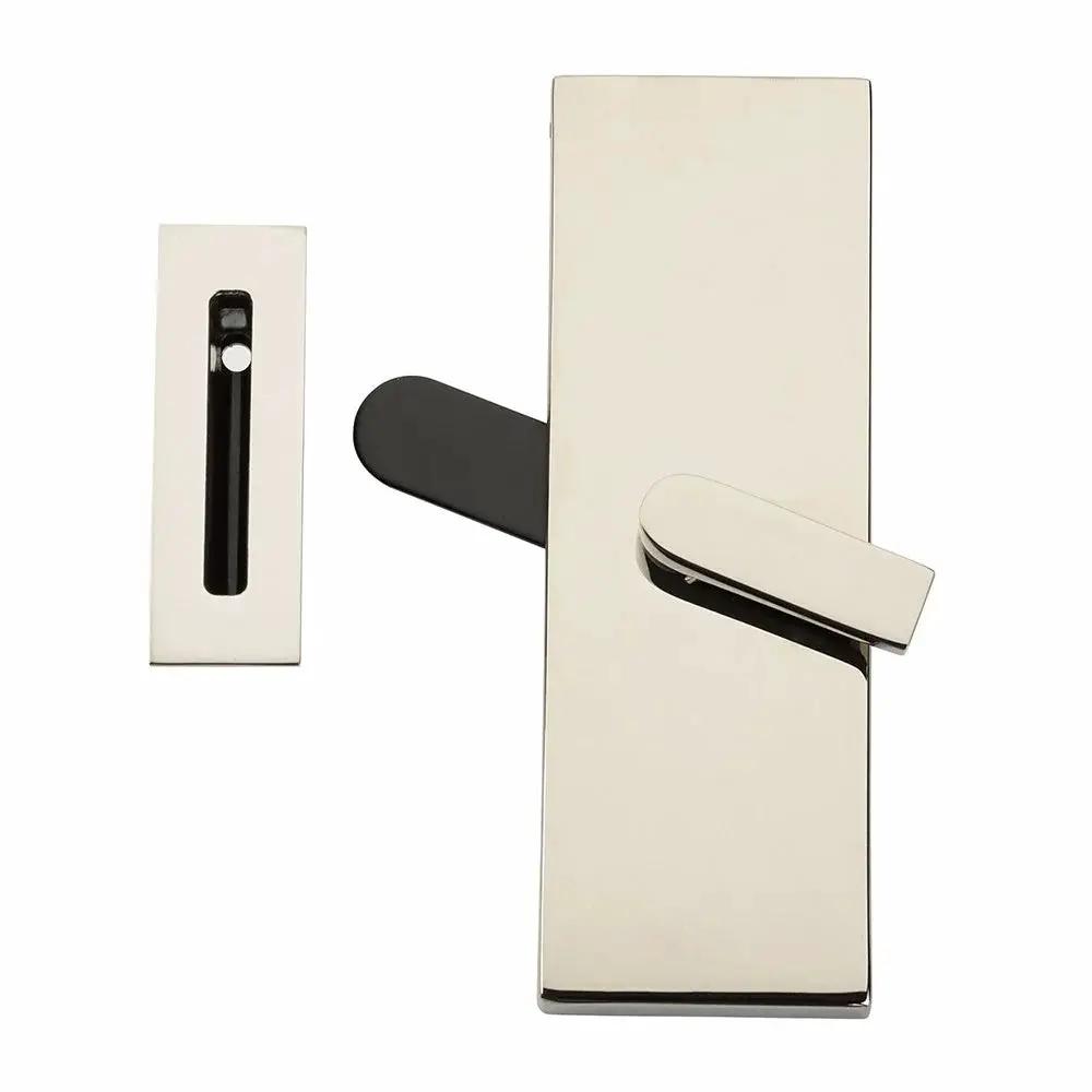 Emtek Modern Rectangular Barn Door Privacy Lock with Strike by Emtek