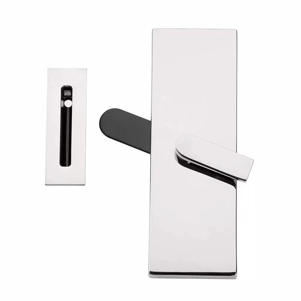 Emtek Modern Rectangular Barn Door Privacy Lock with Strike by Emtek