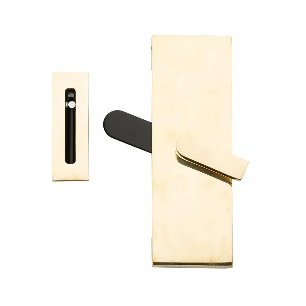 Emtek Modern Rectangular Barn Door Privacy Lock with Strike by Emtek