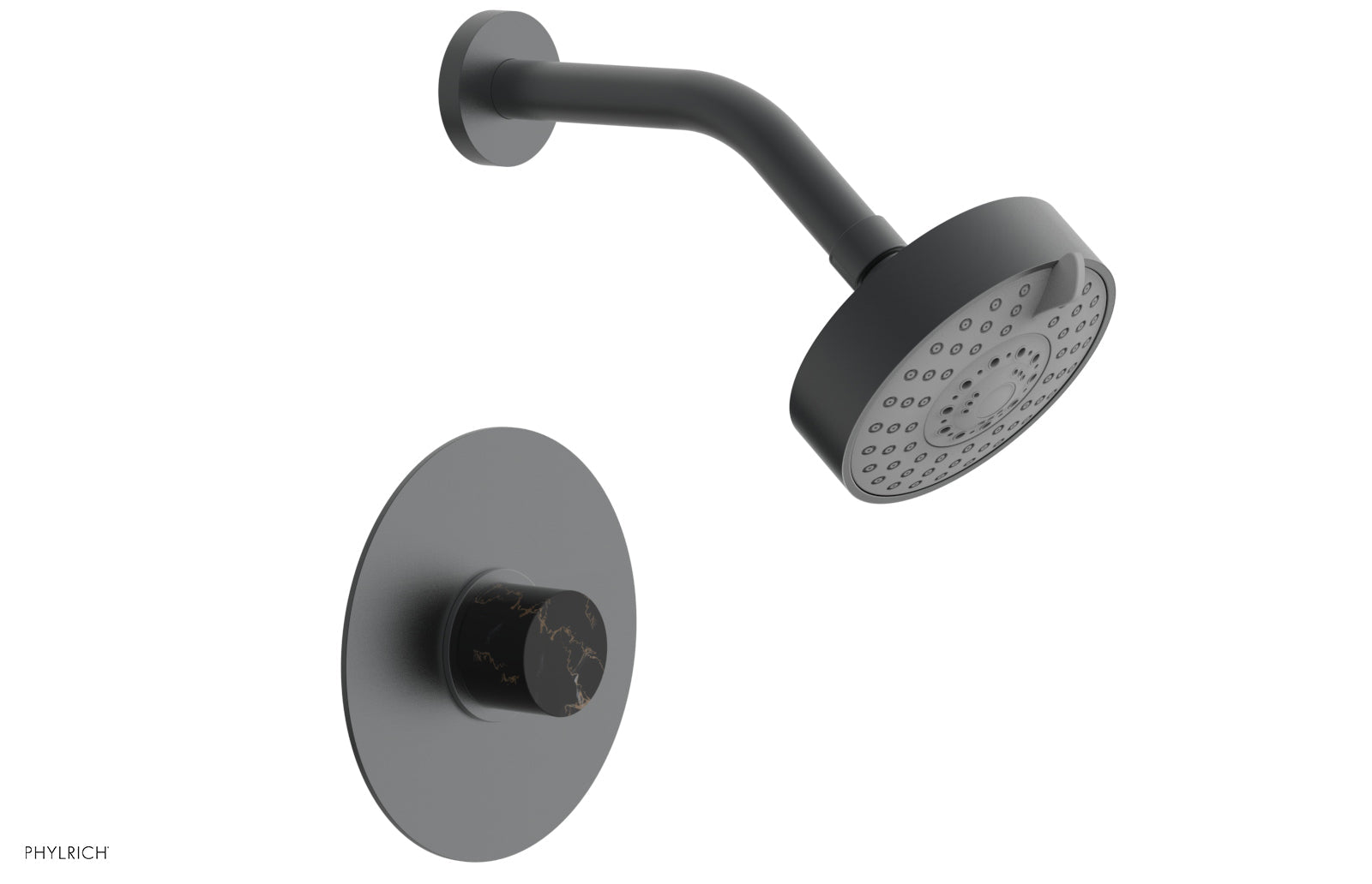 Phylrich BASIC II Pressure Balance Shower Set - Black Marble