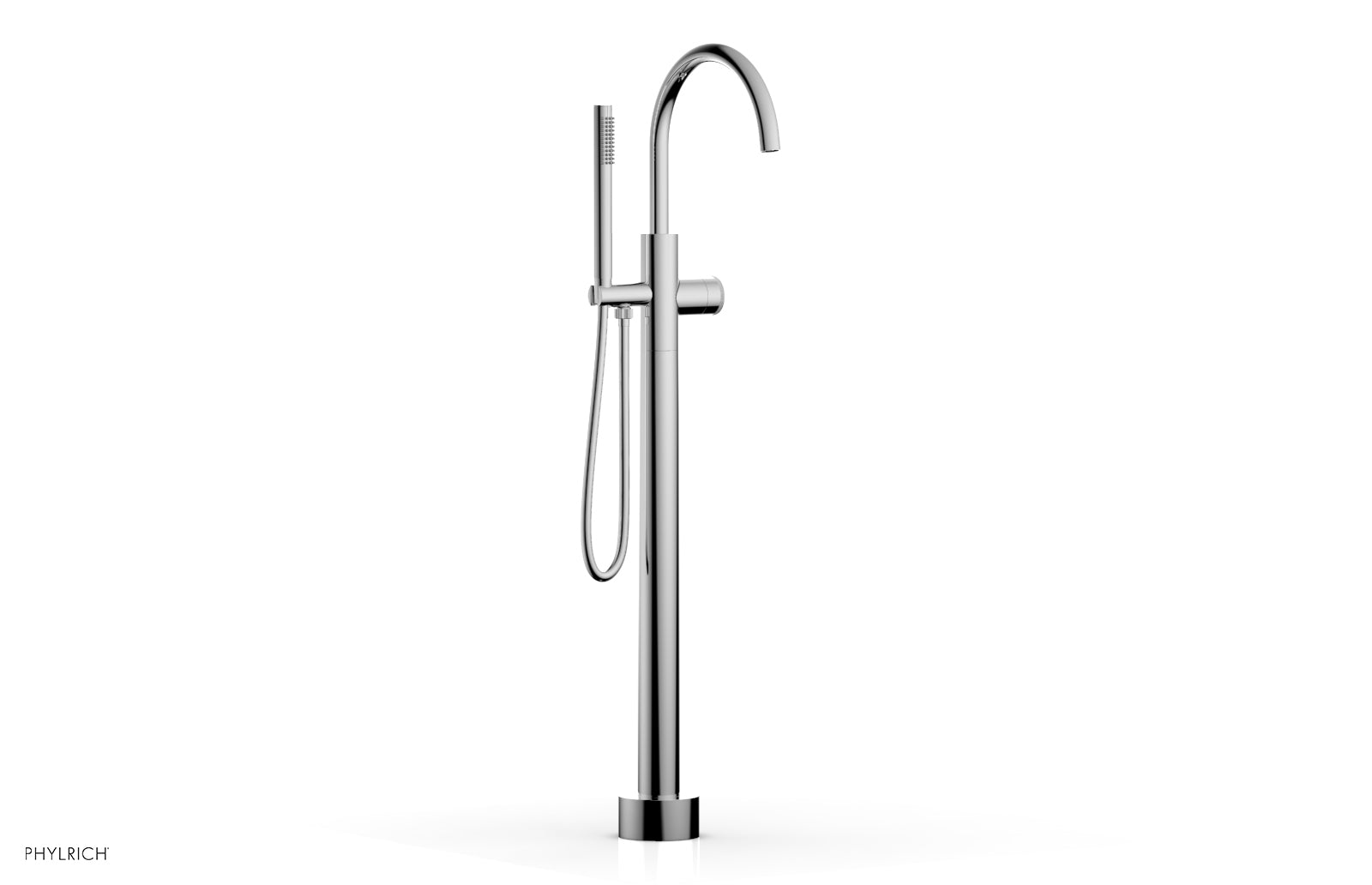 polished chrome tub filler