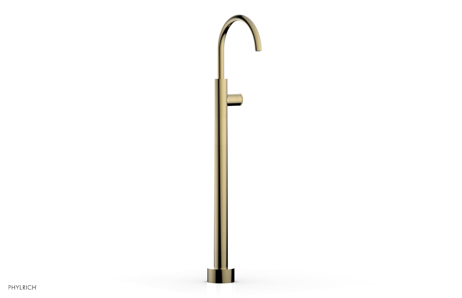 Phylrich BASIC II Tall Floor Mount Tub Filler - Knurled Handle