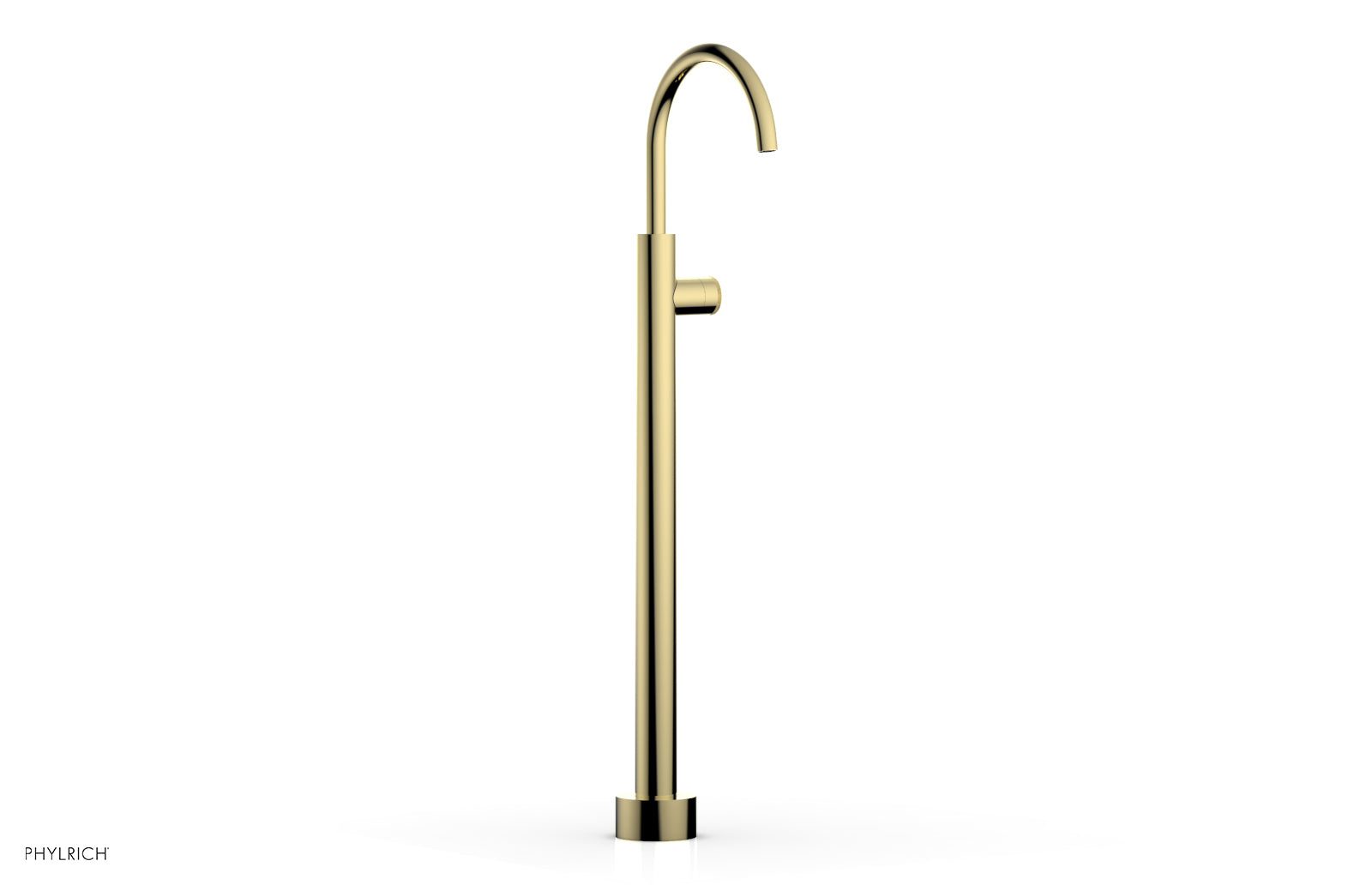 Phylrich BASIC II Tall Floor Mount Tub Filler - Knurled Handle