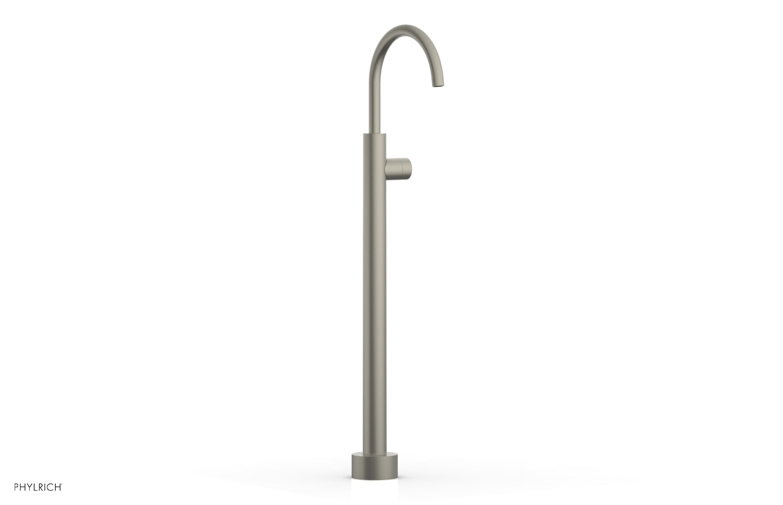 Phylrich BASIC II Tall Floor Mount Tub Filler - Smooth Handle