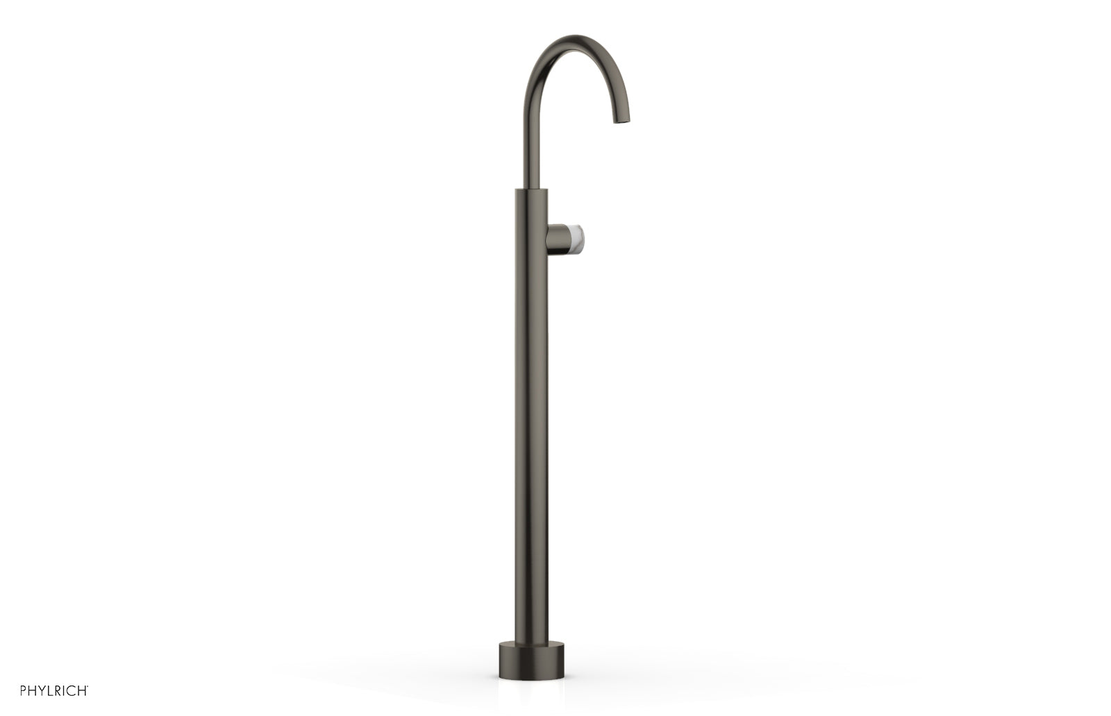 Phylrich BASIC II Tall Floor Mount Tub Filler - Marble Handle