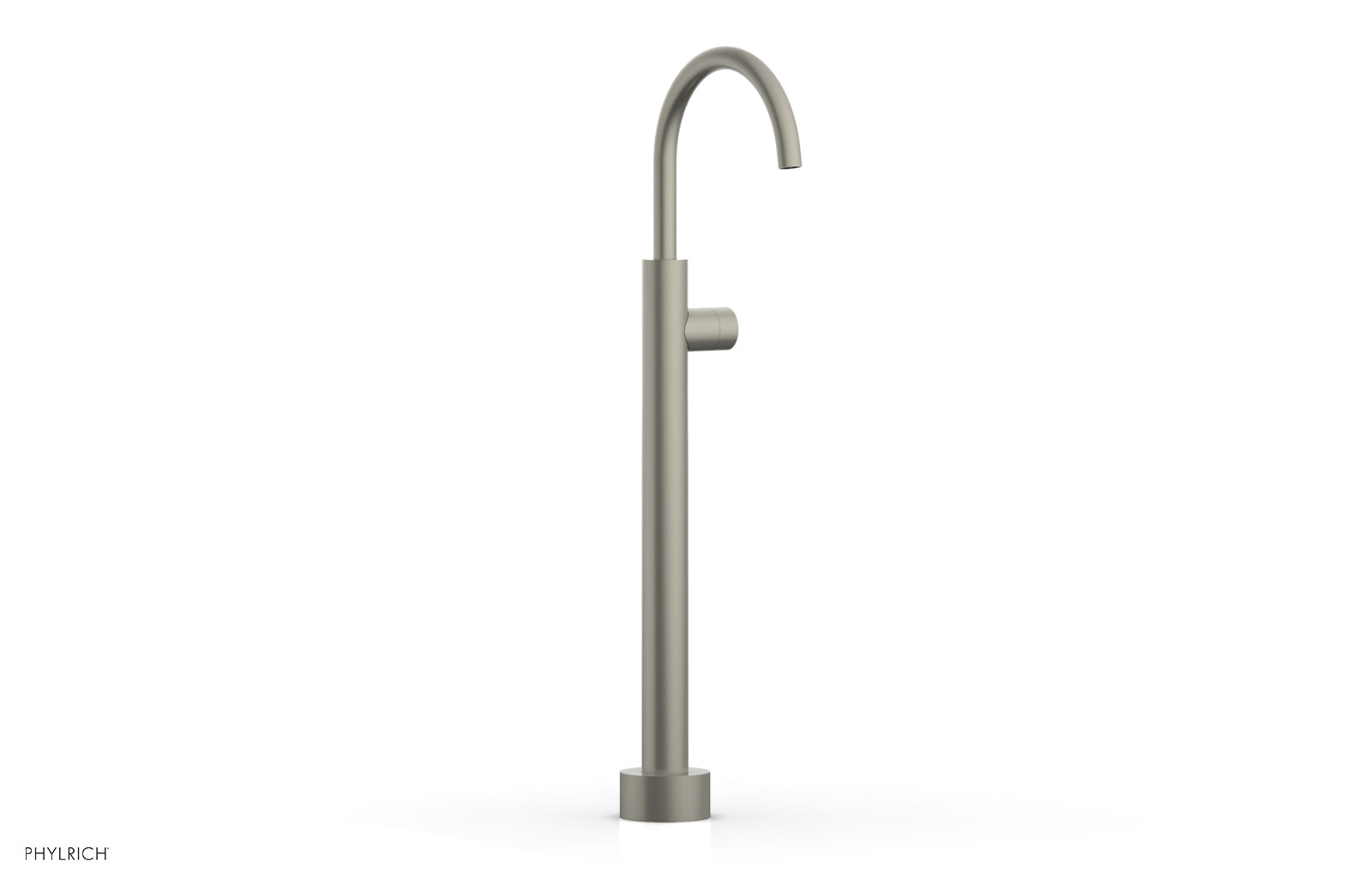 Phylrich BASIC II Low Floor Mount Tub Filler - Smooth Handle
