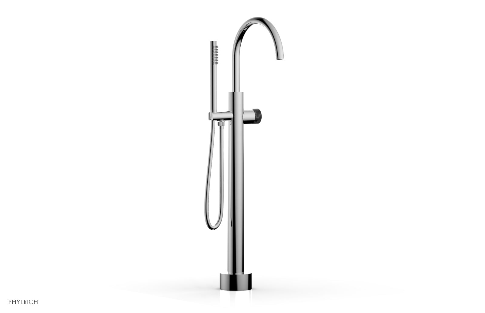 polished chrome tub filler