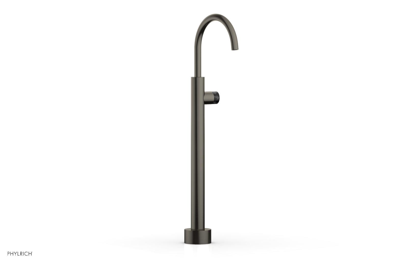 Phylrich BASIC II Low Floor Mount Tub Filler - Marble Handle