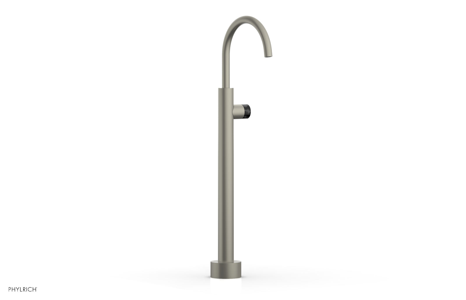 Phylrich BASIC II Low Floor Mount Tub Filler - Marble Handle