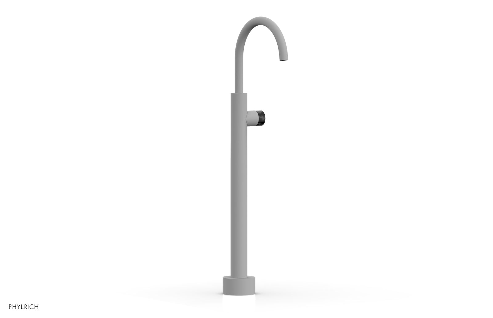 Phylrich BASIC II Low Floor Mount Tub Filler - Marble Handle