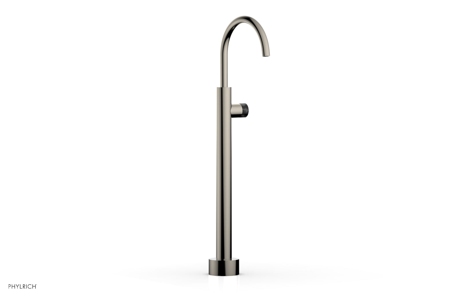 Phylrich BASIC II Low Floor Mount Tub Filler - Marble Handle